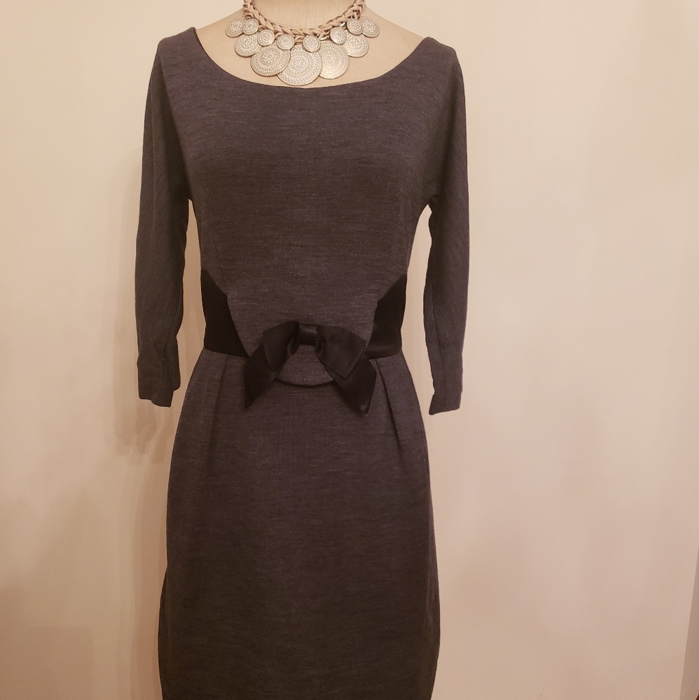 Milly of New York grey dress bib detail sz4 ecu